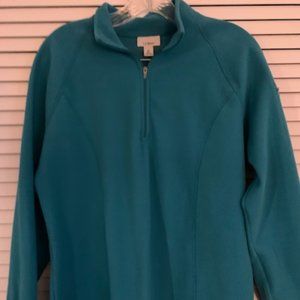 L.L. Bean Activewear Overshirt Dark Turquoise/ Blue Green